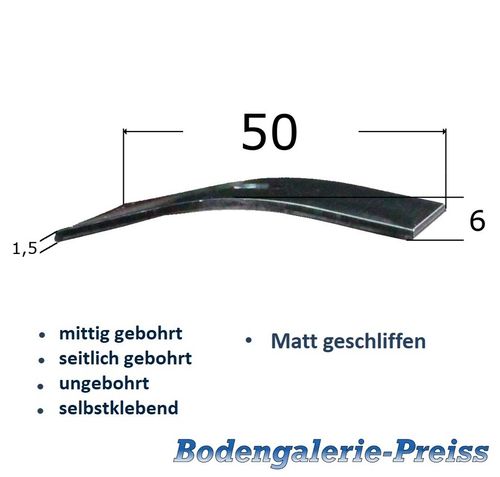 50mm Edelstahl (V2A) Übergangsprofil