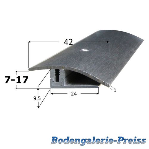 7-17mm Edelstahl- Höhenausgleichsprofil, Anpassungsprofil