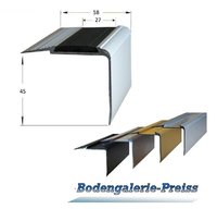 13,49-15,15€/m Anti Rutscheinlage •Kombi-Treppenkante •inkl 40x27mm •80-150cm 