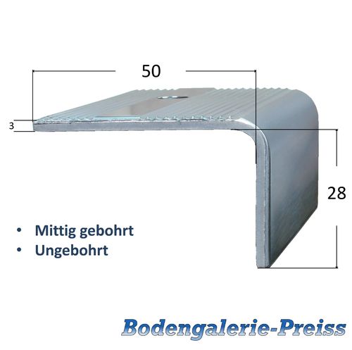 50x28mm Edelstahl-Treppenkantenprofil