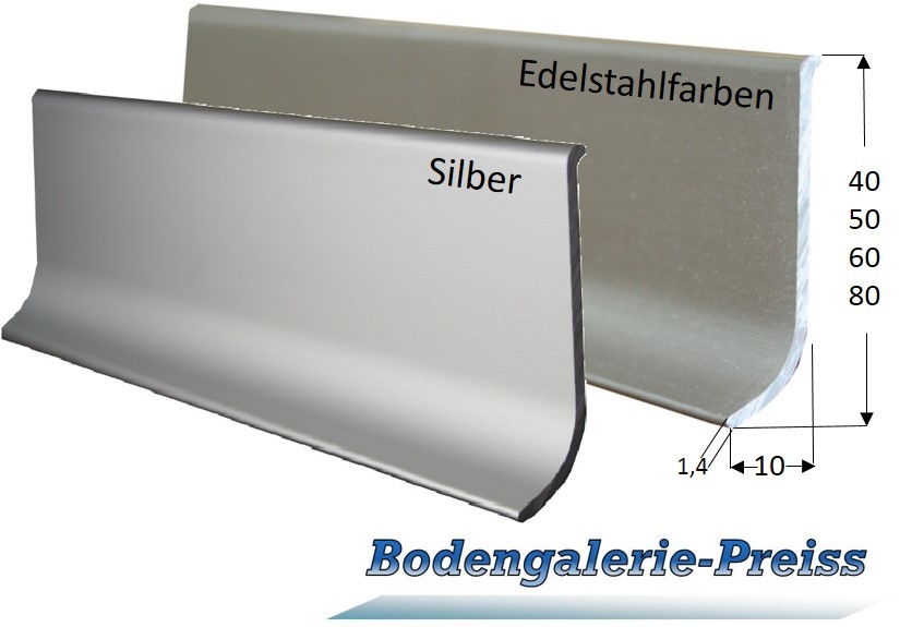 40-80mm_Aluminium_Sockelleisten_silber-Edelstahlfarben